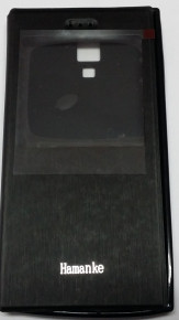 Луксозен кожен калъф тефтер S-View Hamanke за LEAGOO LEAD 1  черен